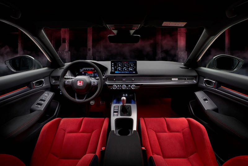 L'intérieur de la Honda Civic Type R 2023